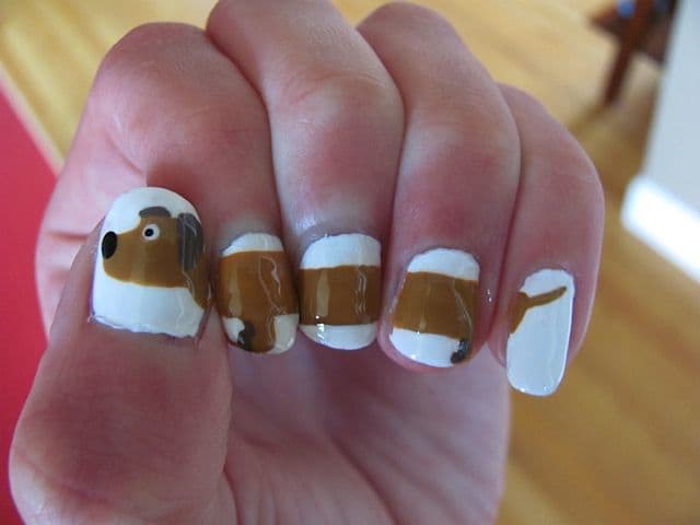 Long different dog nail design for girl