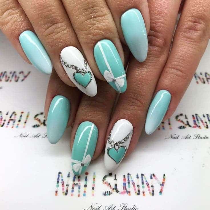 31 Posh Tiffany Blue Nail Polish Designs NailDesignCode