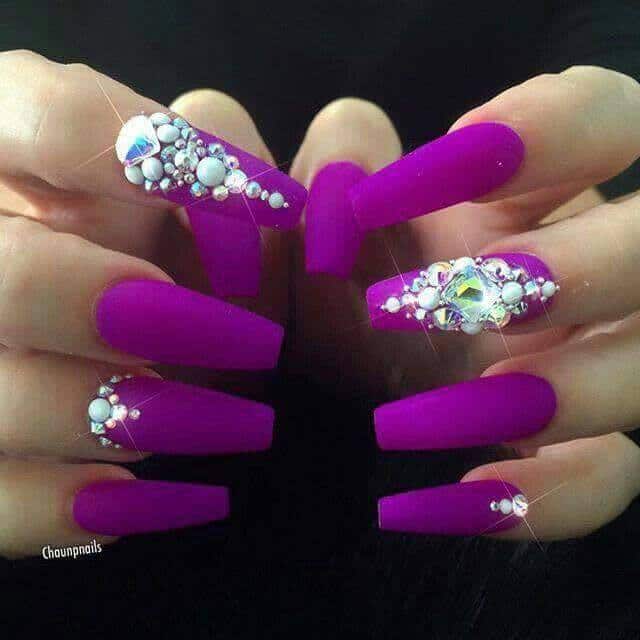 Neon Purple nexgen nail art 