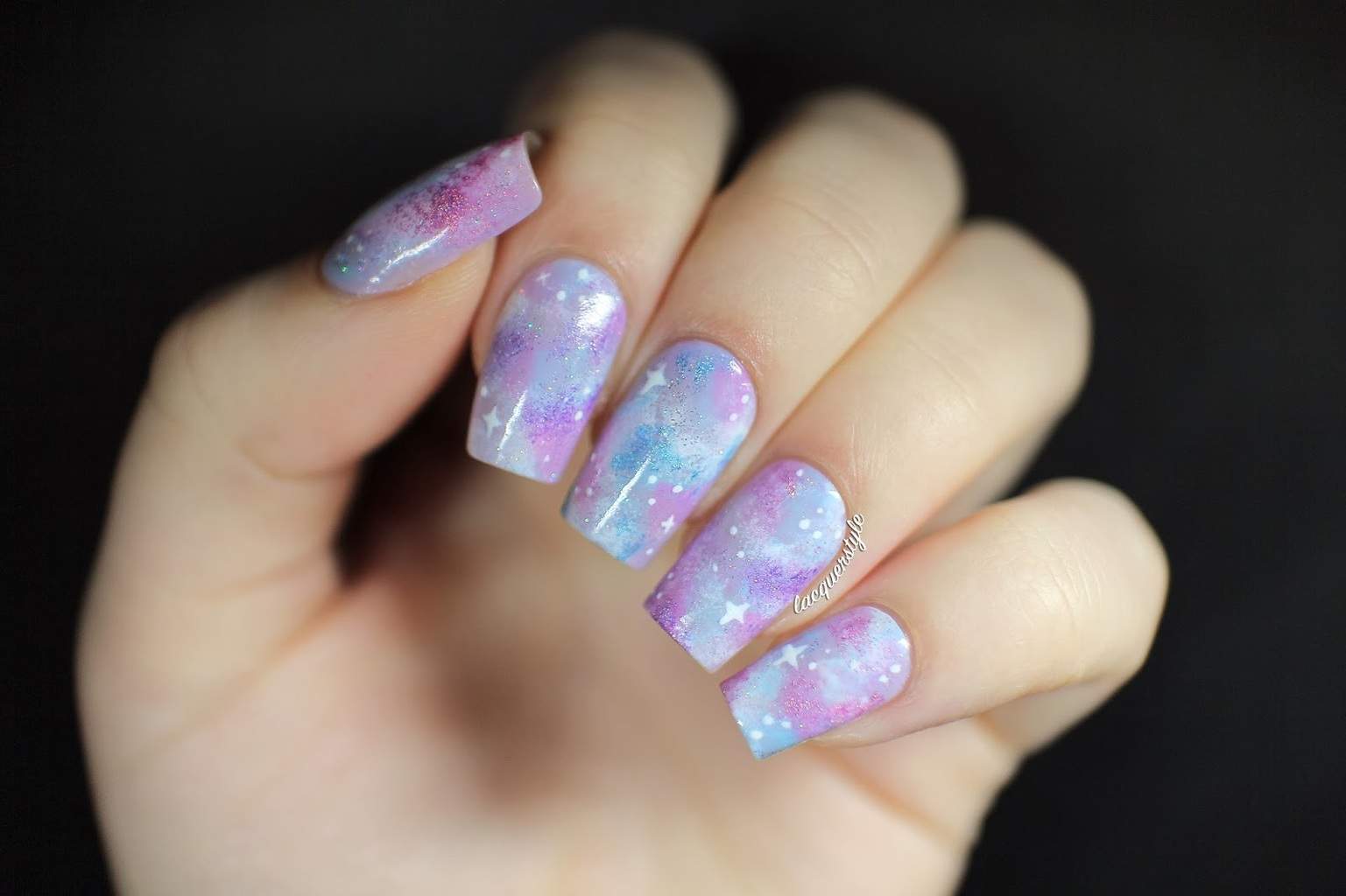 Baby Galaxy Nail color idea for women