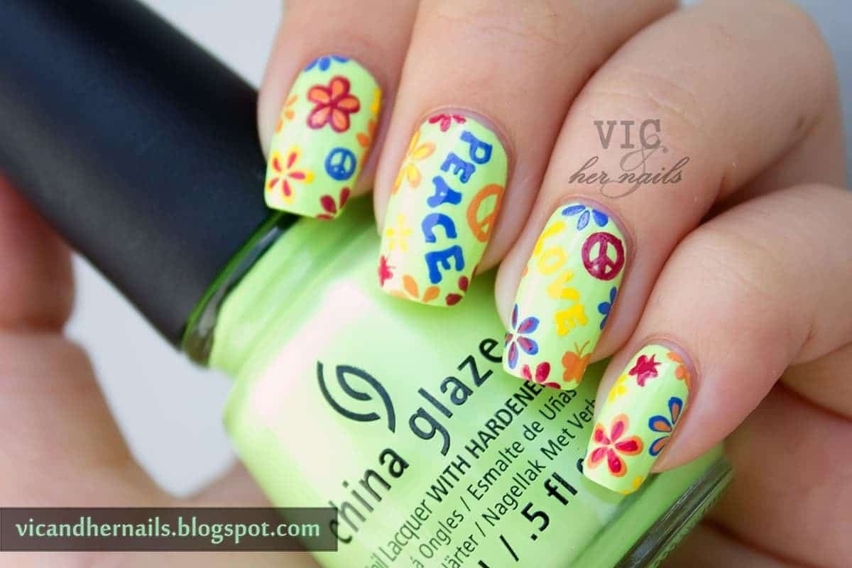 Hippie place Nail Design for girl