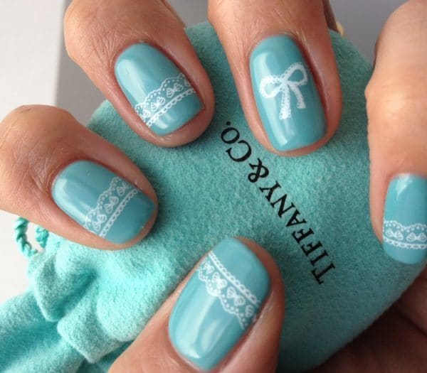 31 Posh Tiffany Blue Nail Polish Designs – NailDesignCode