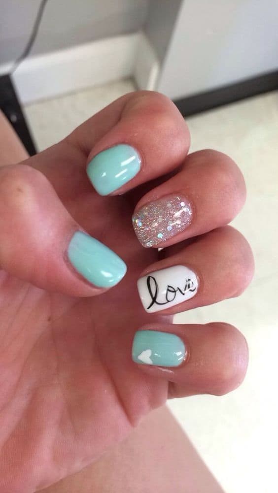 20 Posh Tiffany Blue Nail Polish Designs NailDesignCode   2 4 