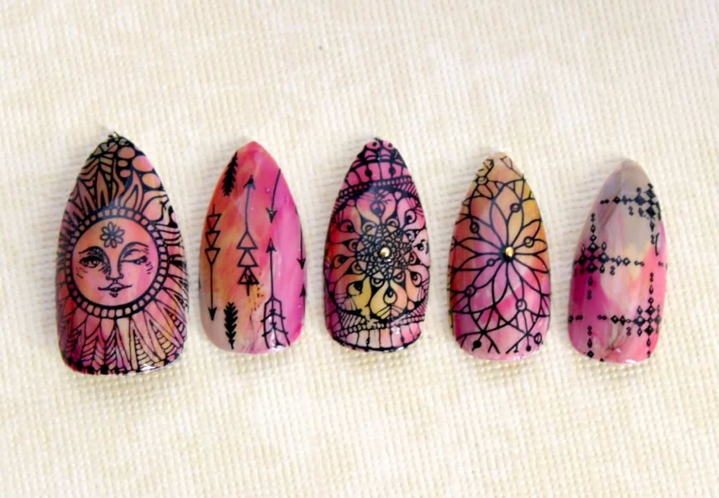 Hippie Nail Design