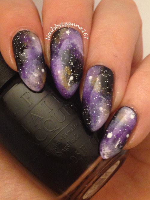 pretty Galaxy Nail idea for girl