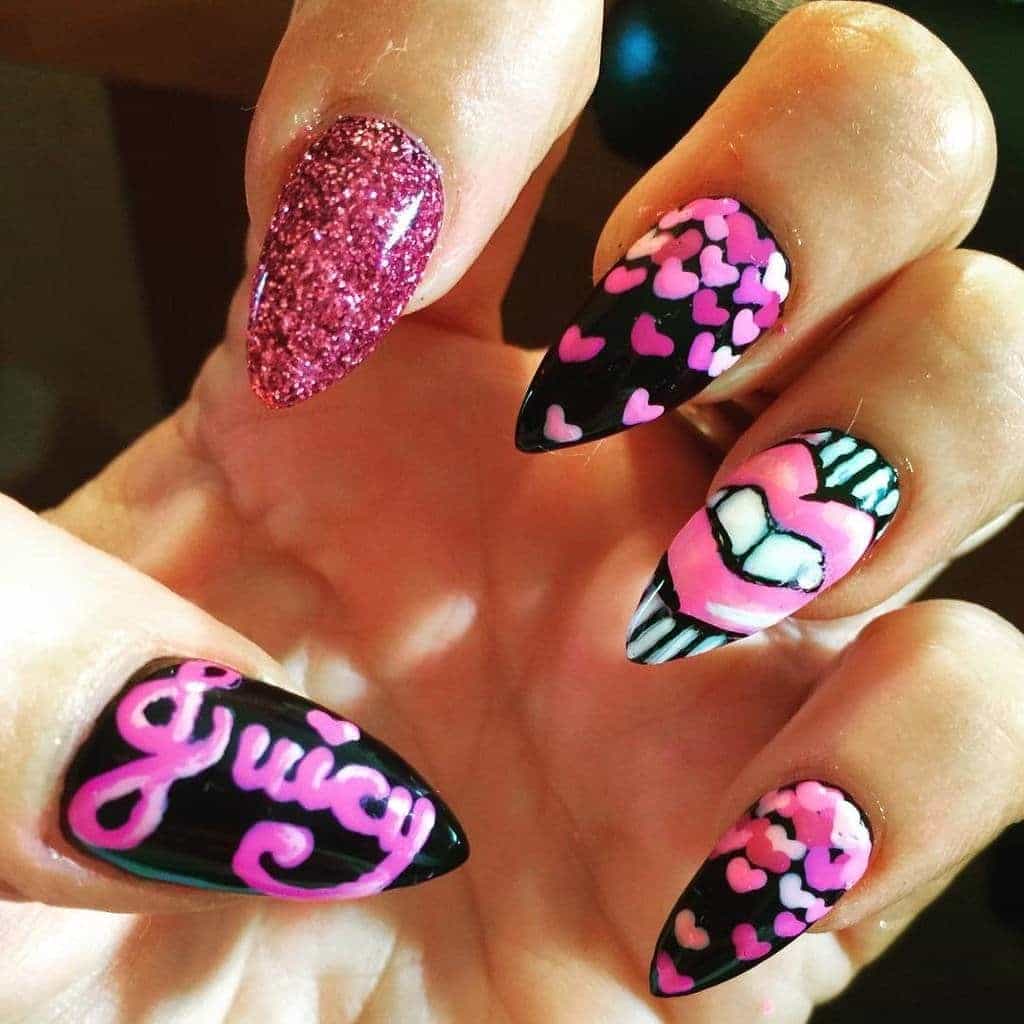 love icon Funky Nail idea for girl