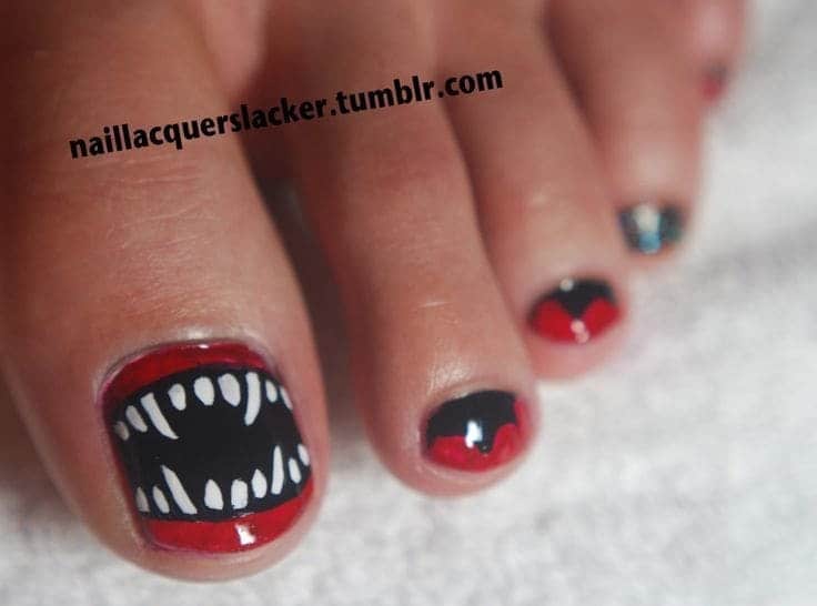 Halloween Toe Nail Pedicure