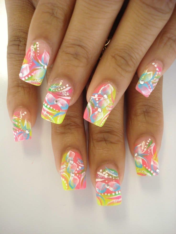 Soft And Elegant Funky Nail Design