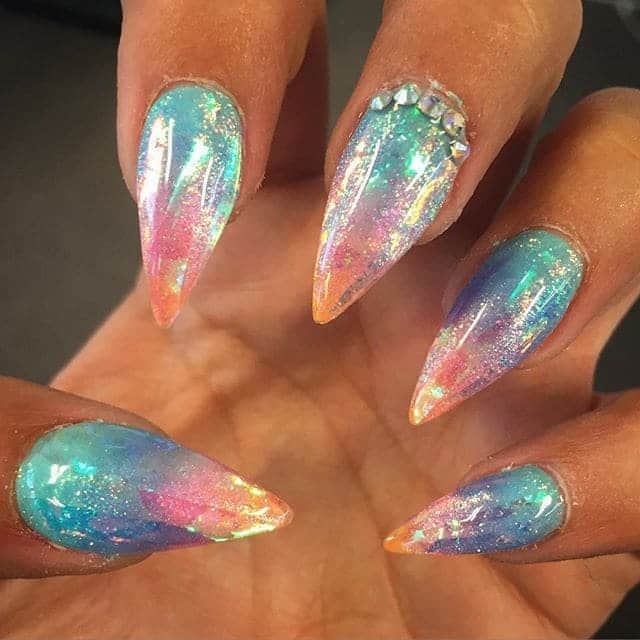 Acrylic Mermaid Nail art for girl