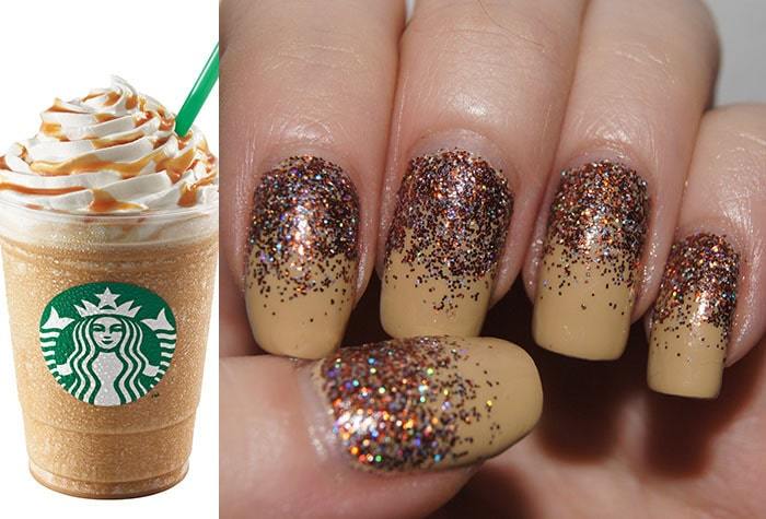 Coffee Color Tan Nail Art