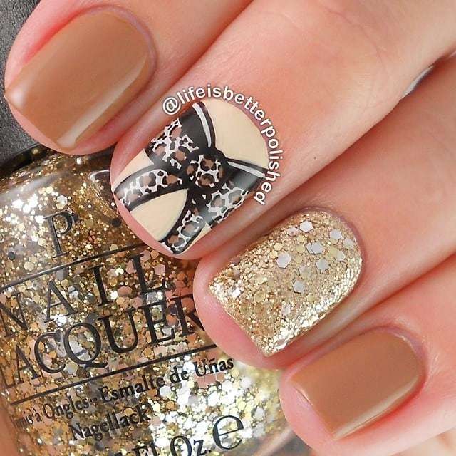 Golden Color Tan Nails for Women 