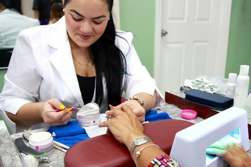 A Pleasant Atmosphere Among The Nail Lady And The Customer