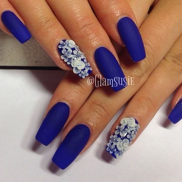 Party Blue Nails