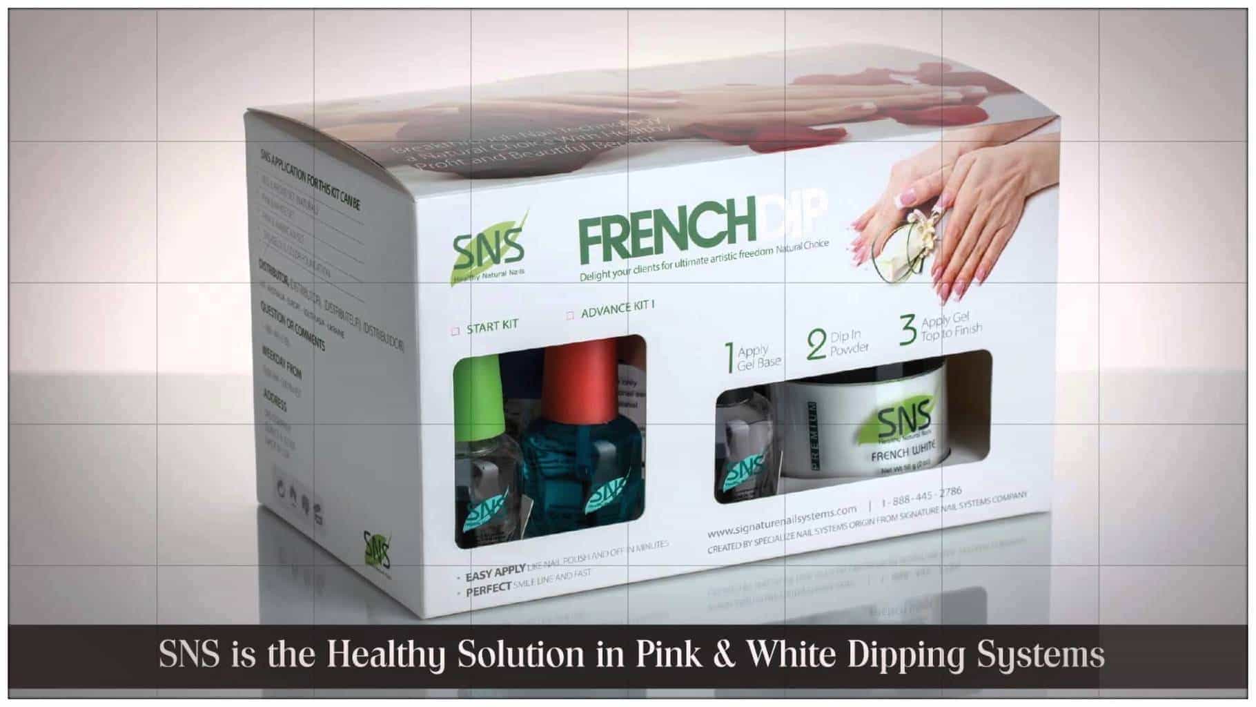 SNS Pink and White Nail Kit