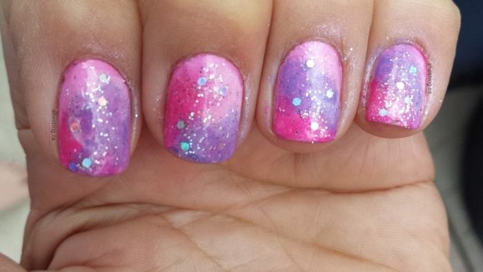 colorful Galaxy Nail idea