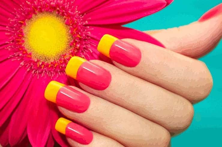 color full Solar Nail design