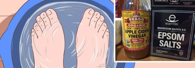 Soaking Feet in Apple Cider Vinegar