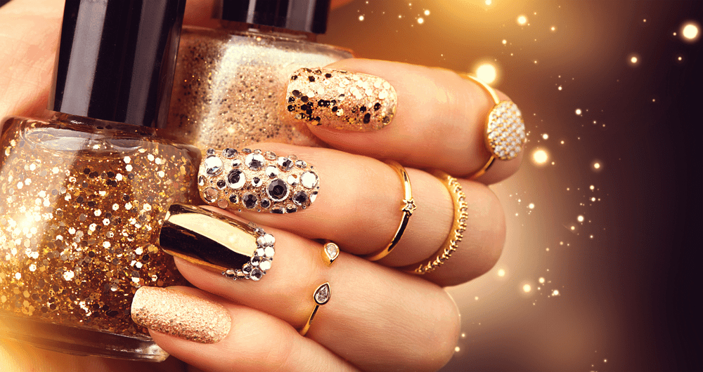 Bling Party Nail design