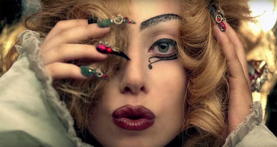 singer Lady Gaga nail design idea