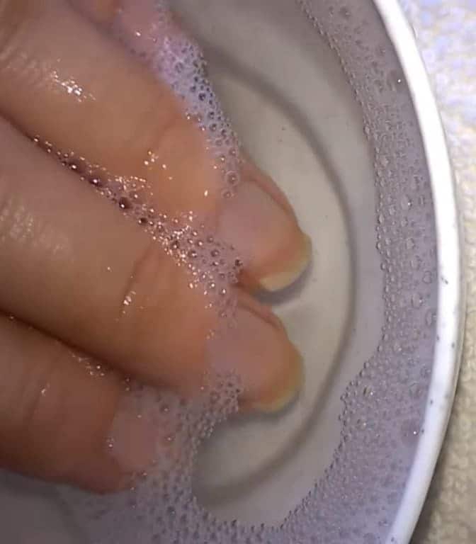 soak nails water