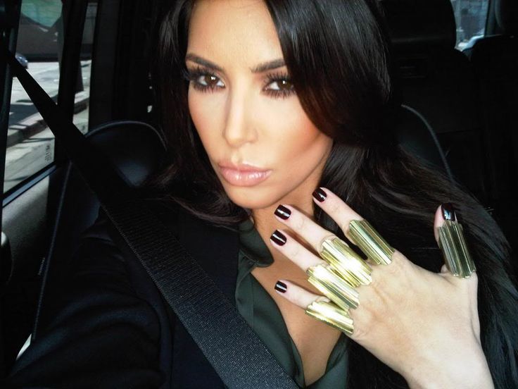 Kim Kardashian Black Mini Nail design