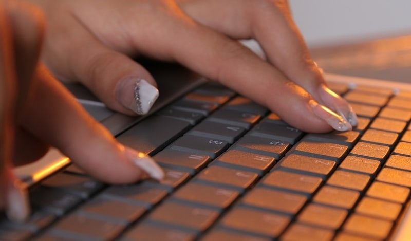 Typing with Your Fake Nails