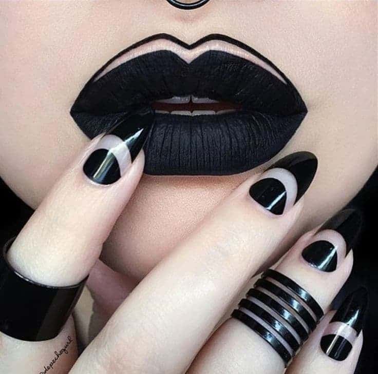 dark black favorite nail color 