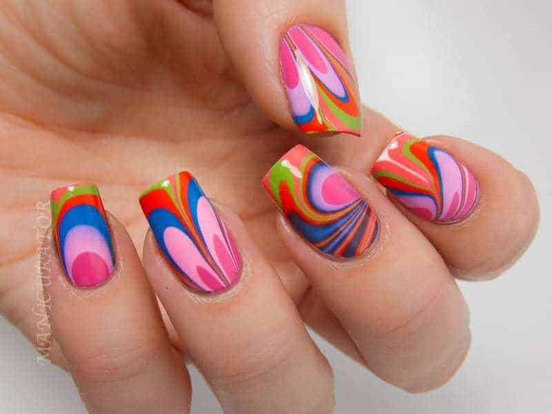 hottest marble nail design