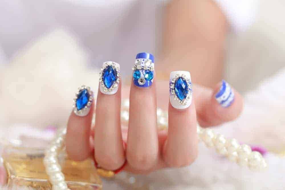 1. Royal Blue and Gold Nail Art Design - wide 8