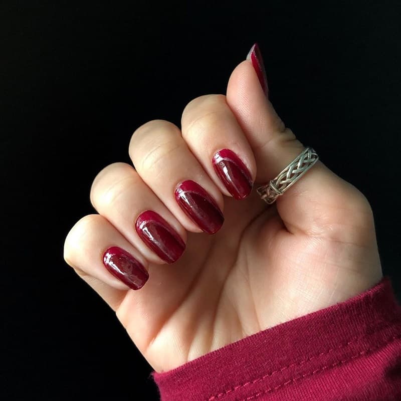 40 Super Hot Maroon Color Nail Polish Ideas – NailDesignCode