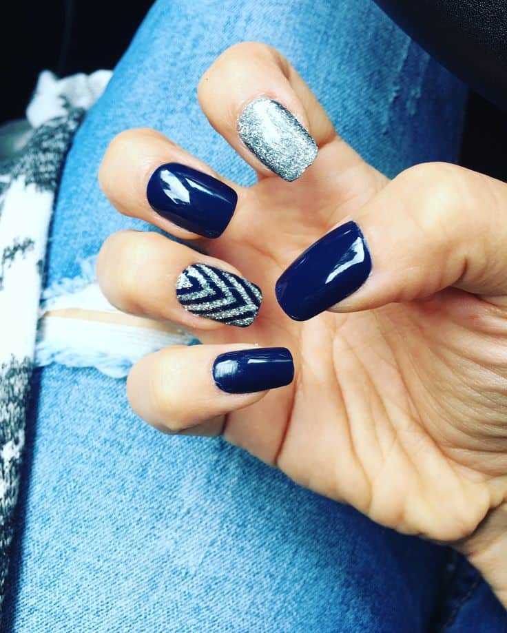 Dark Blue Prom Nails Fashion Dresses