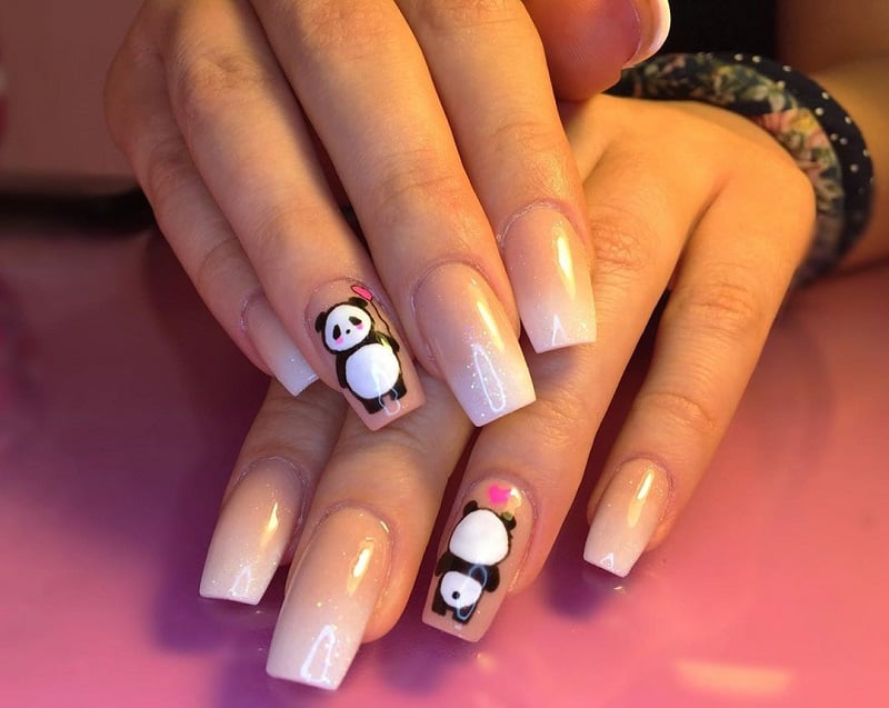 panda nail art stickers