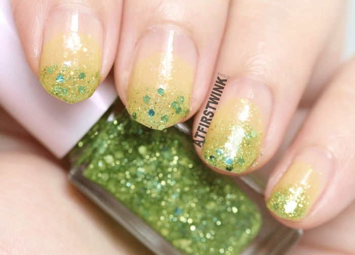 juicy lime green nails