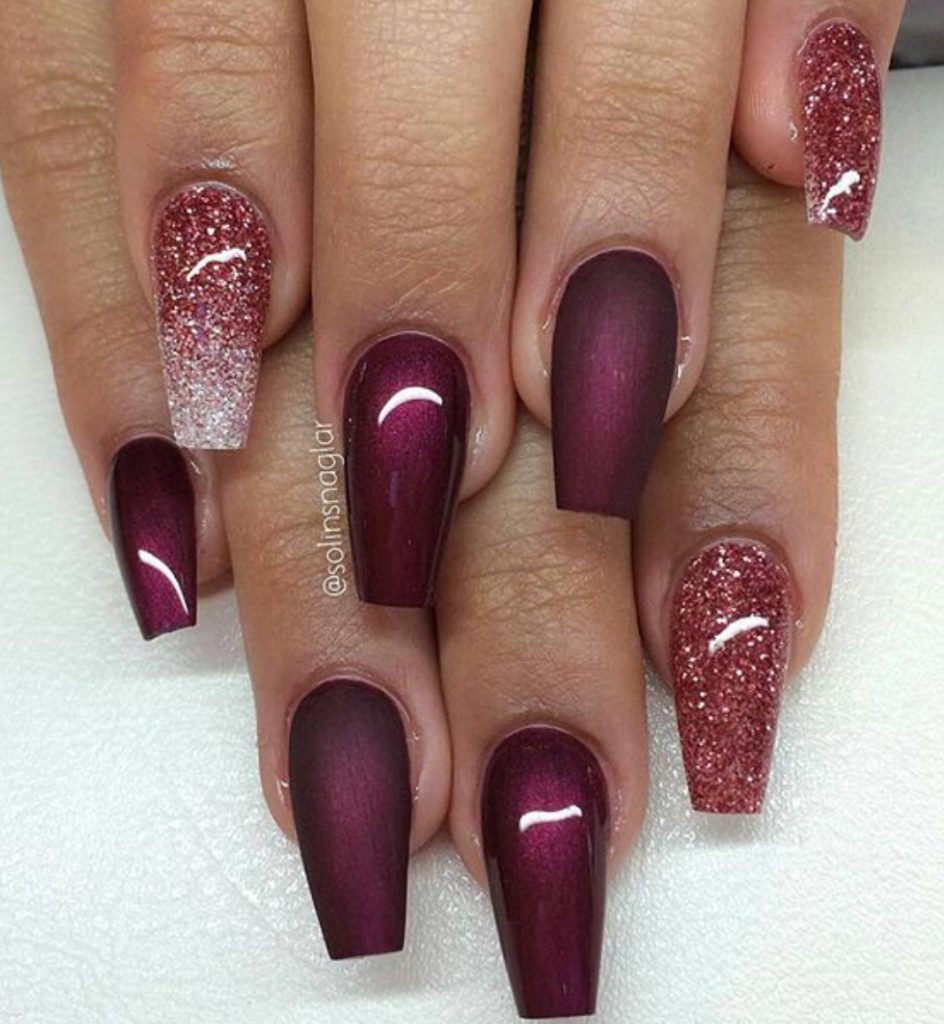 5 SpellBinding Maroon Acrylic Nails for 2018 NailDesignCode