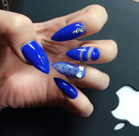 light blue nail designs.