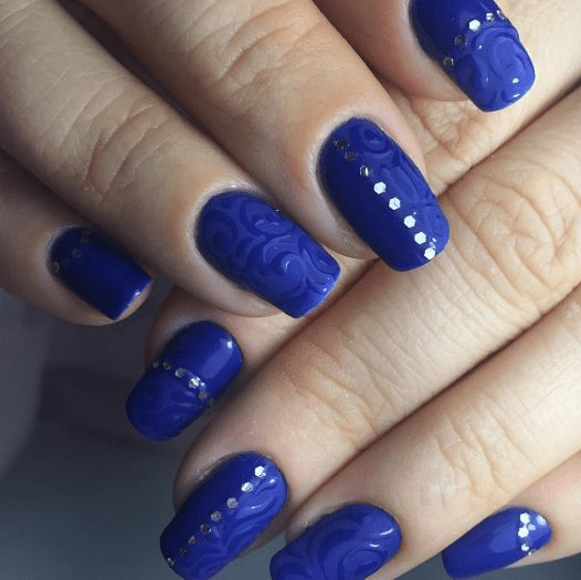 45 Dramatic Light Blue, Navy Blue & Royal Blue Nail Designs