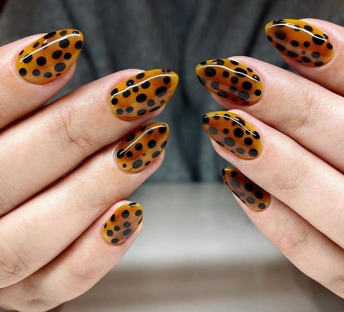 Leopard Print Gel Nails