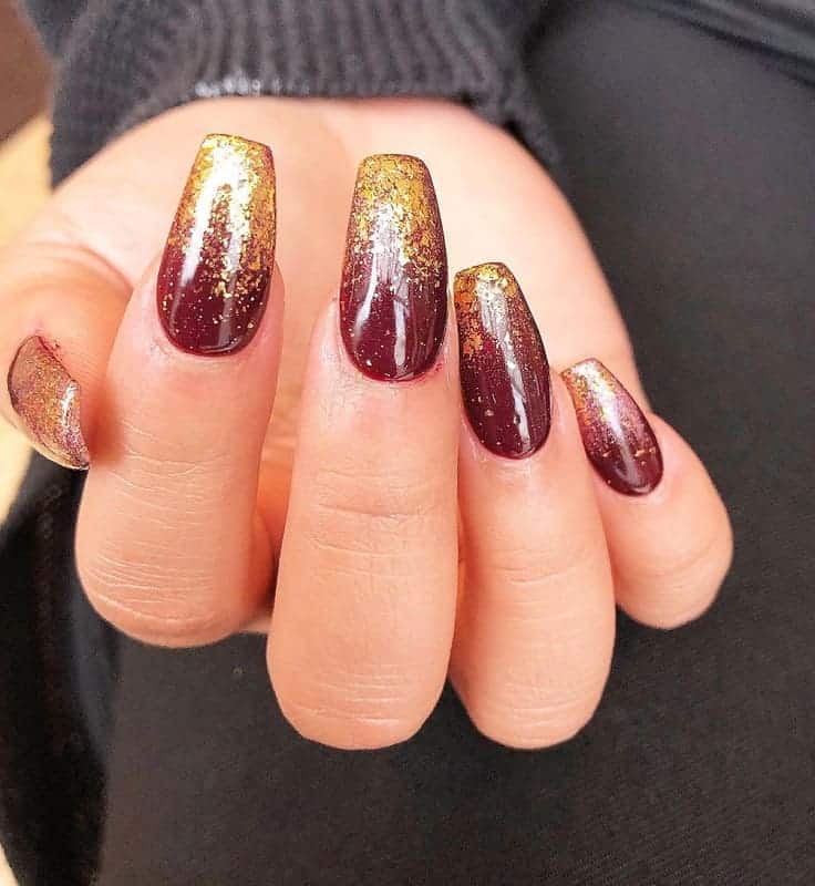 15 Hottest Maroon and Gold Nails Trending for 2024