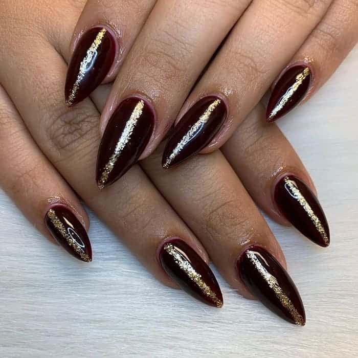 15 Hottest Maroon and Gold Nails Trending for 2022