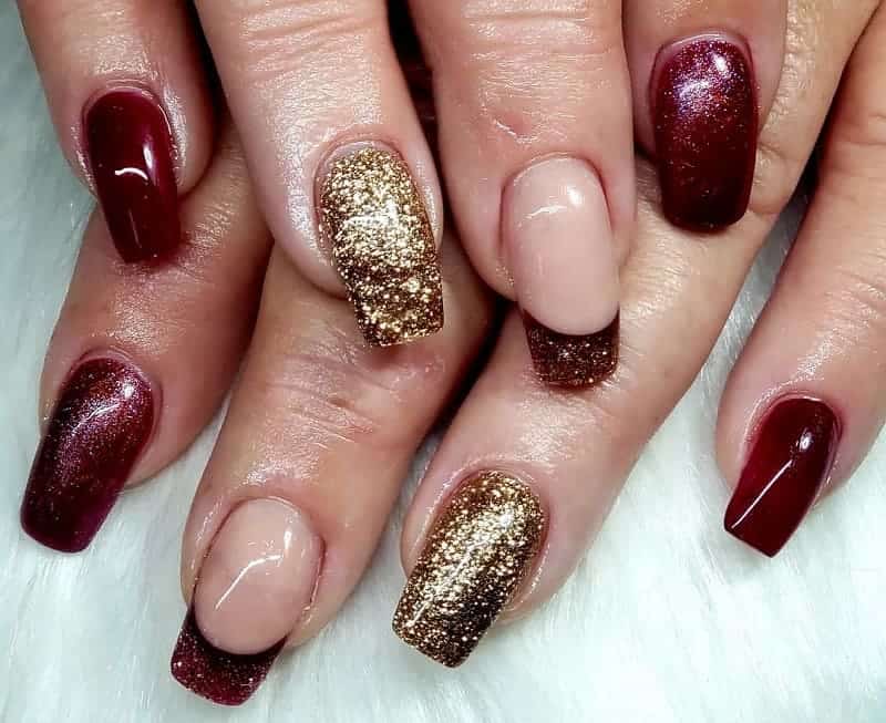 maroon color nail polish