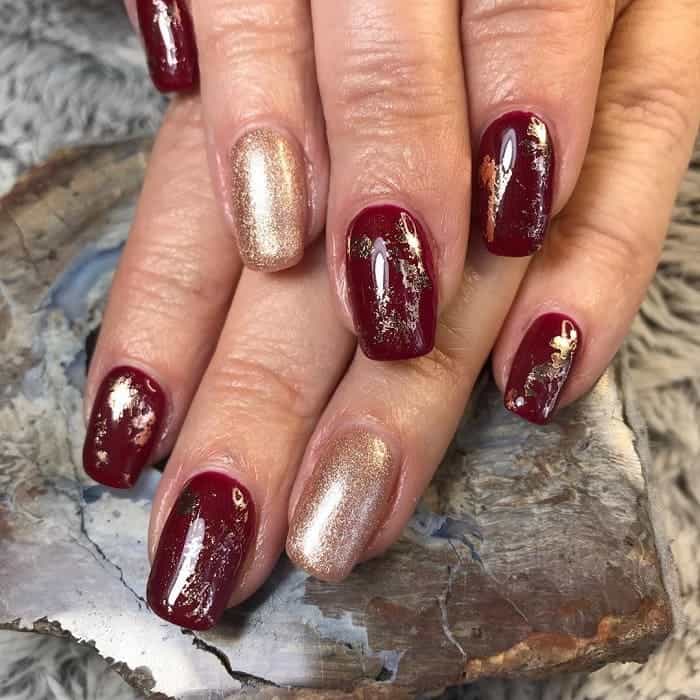 15 Hottest Maroon and Gold Nails Trending for 2024