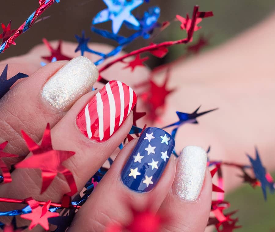 patriotic gel nails