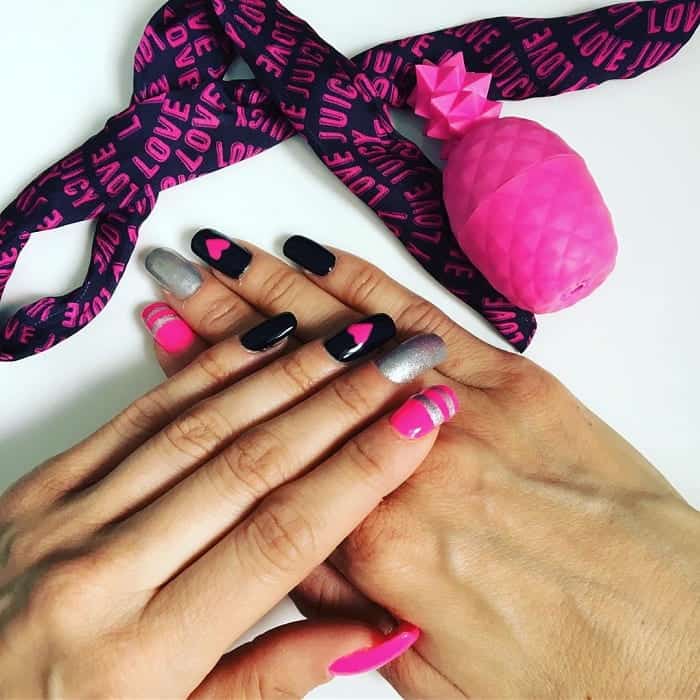 31 Hot Pink And Black Nail Designs for A Unique Look in 2021