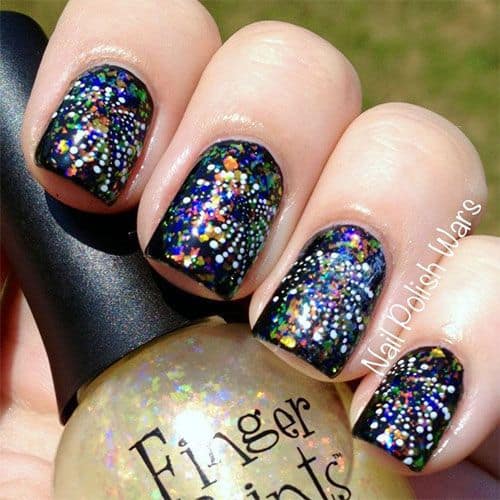 Colorful Nail for New Years Eve