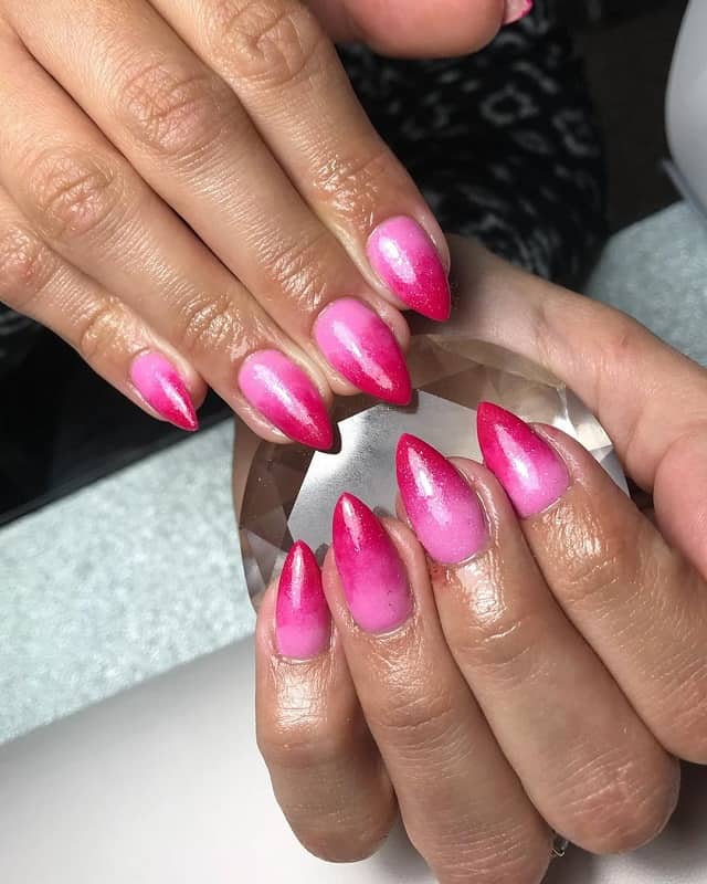 short stiletto ombre nails