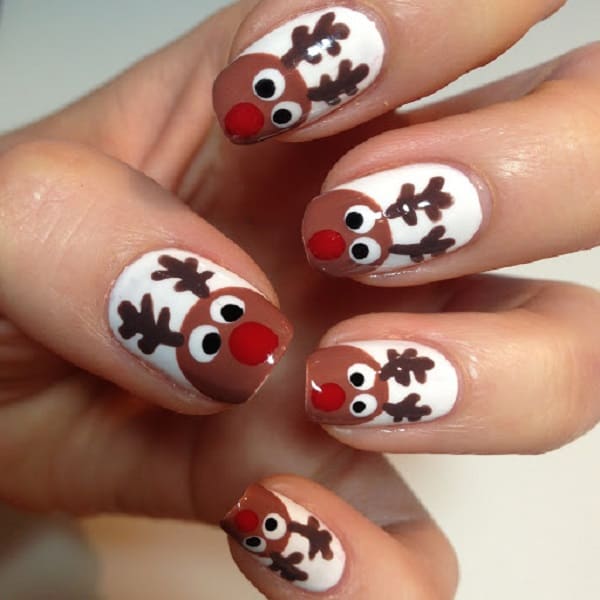 A-team Reindeer Nail Design