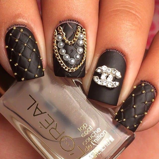 Classic Chanel Nail Design