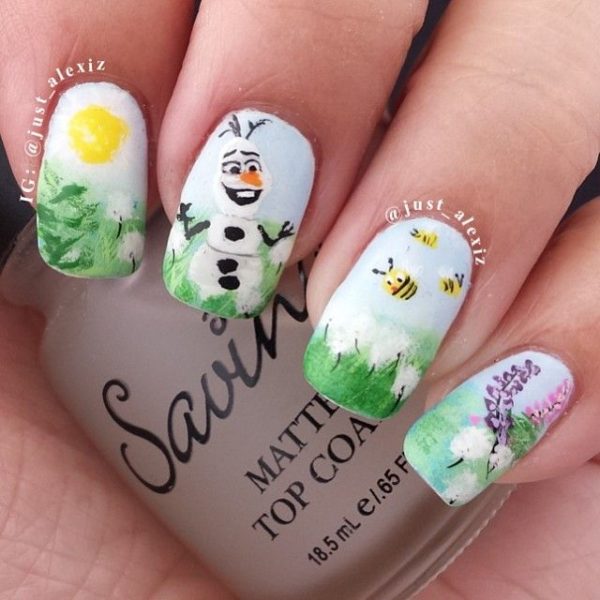 15 Frozen Nail Designs You Dont Want To Miss Naildesigncode