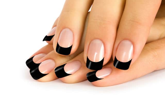  Black Tip Solar Nails