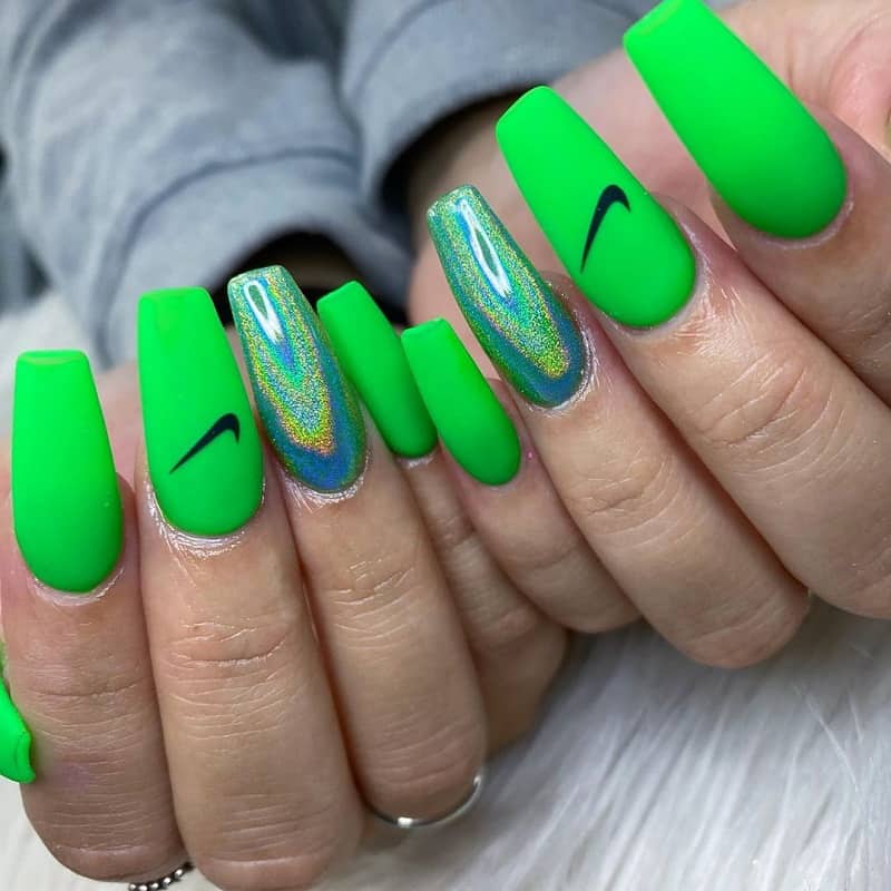 neon ballerina nails